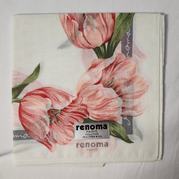 Renoma Paris Handkerchief Cotton Brandnew Authentic - Picture 3 of 6